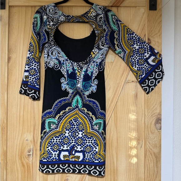 Colorful Patterned Dress - Picture 2 of 2